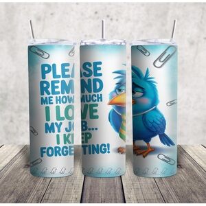 Blue Bird Themed Tumbler